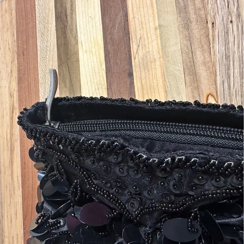 Black sequin small handbag